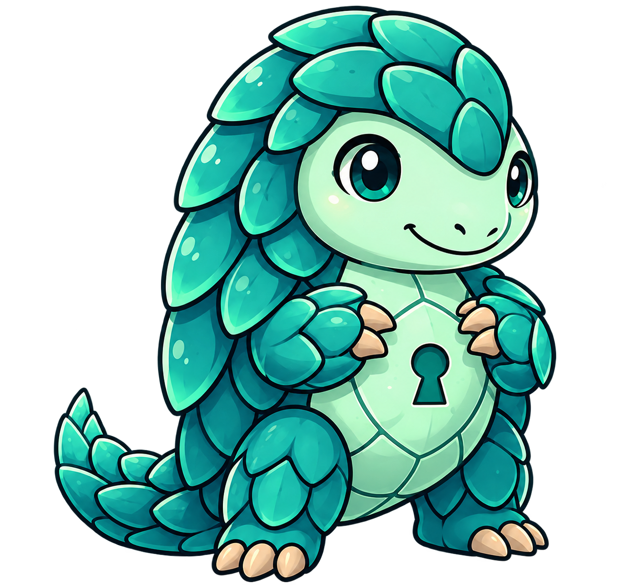 Locke the pangolin, guardian of the vault